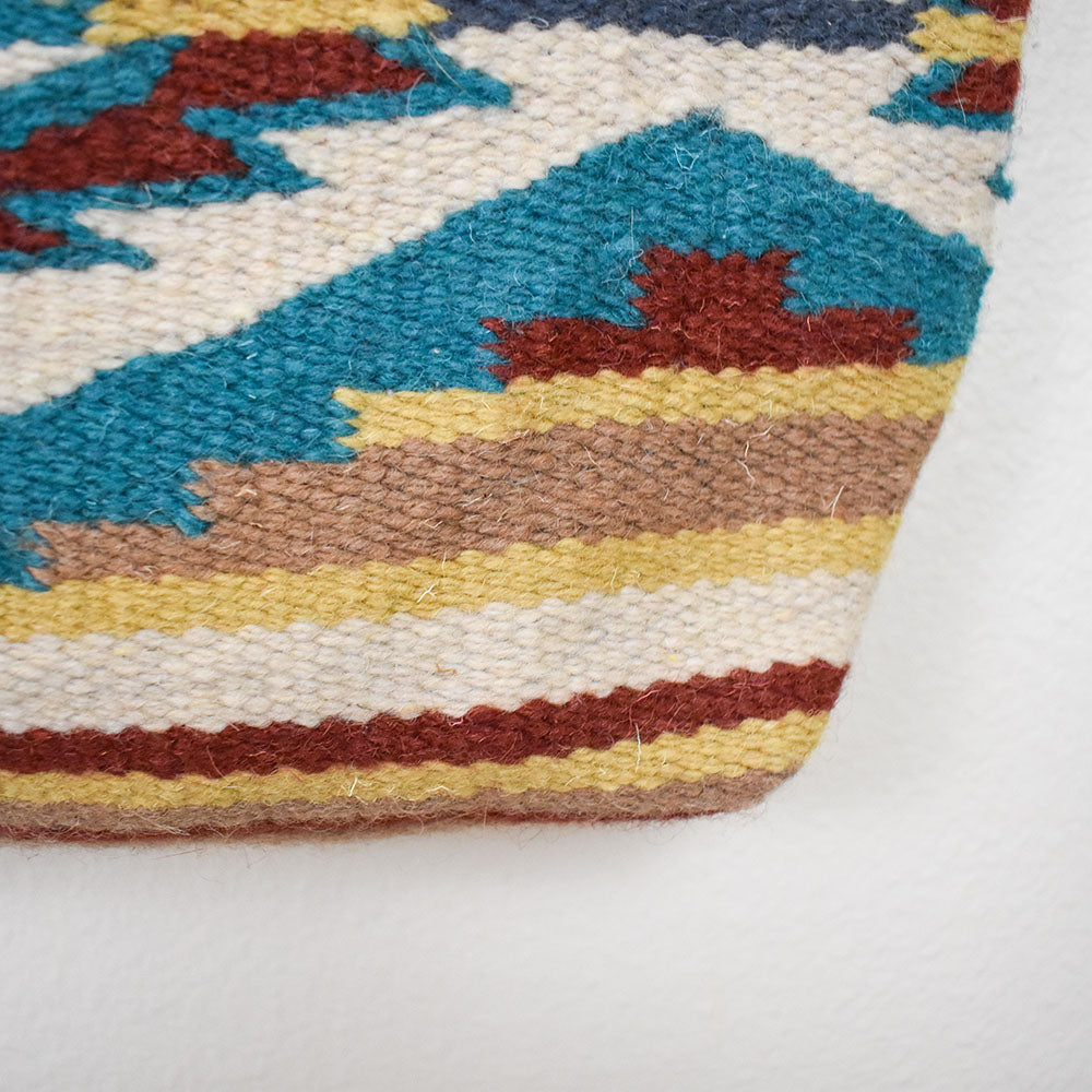 Handwoven Wool Malibu Purse | Teal Vortex