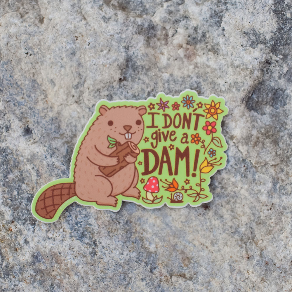 I Don't Give a Dam Beaver Sticker